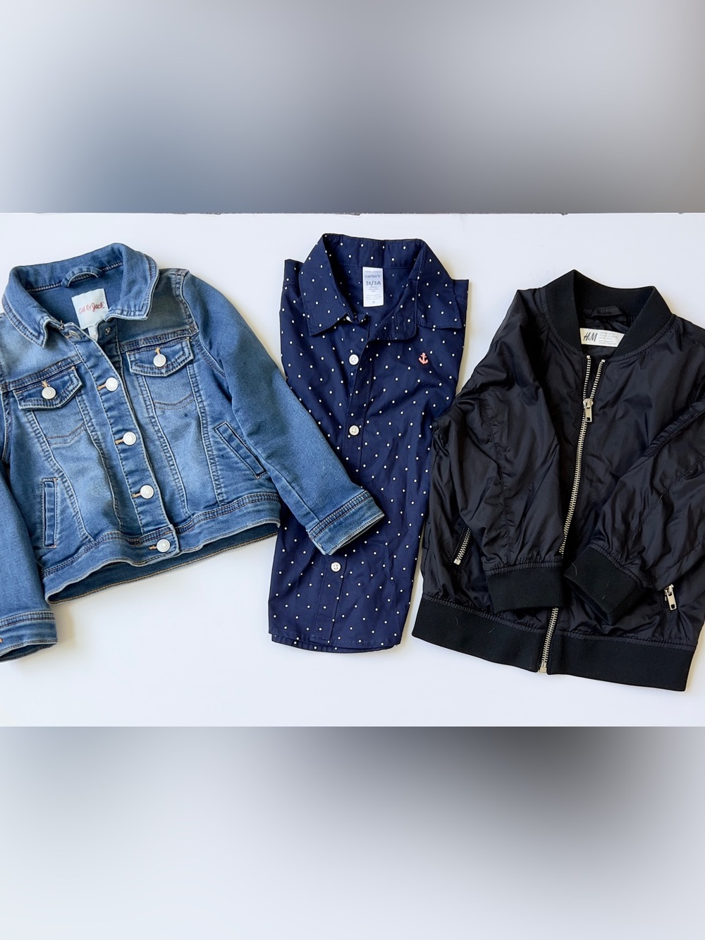 Bulk set of 3 boys children’s clothes - 2 jackets and button down shirt